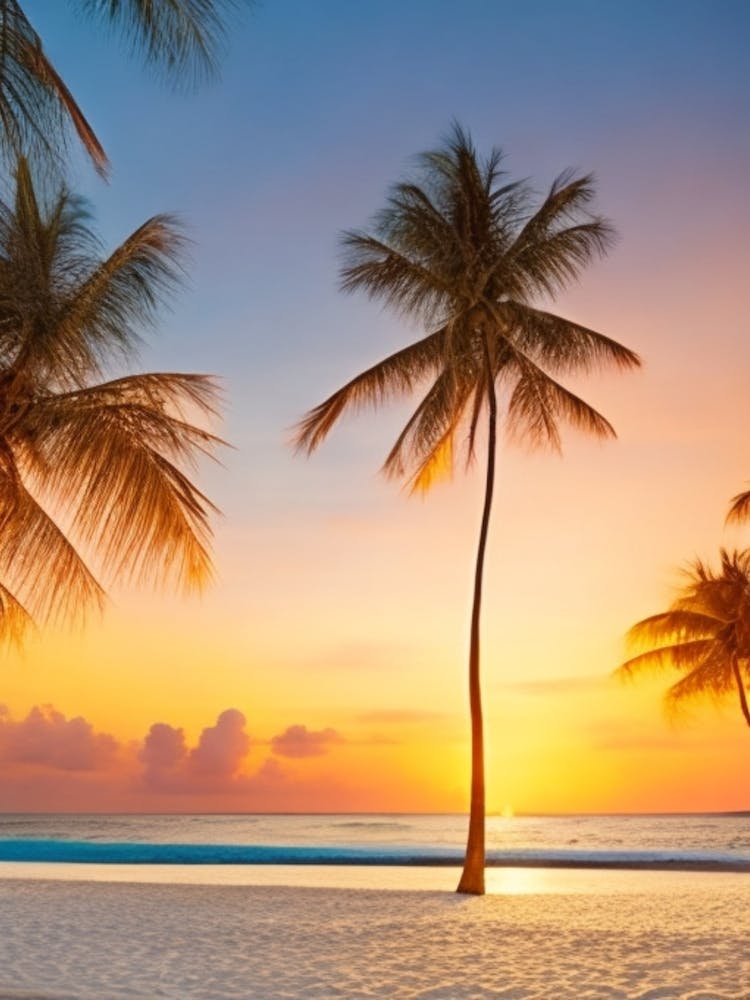 Sunset on a Tropical Beach 3