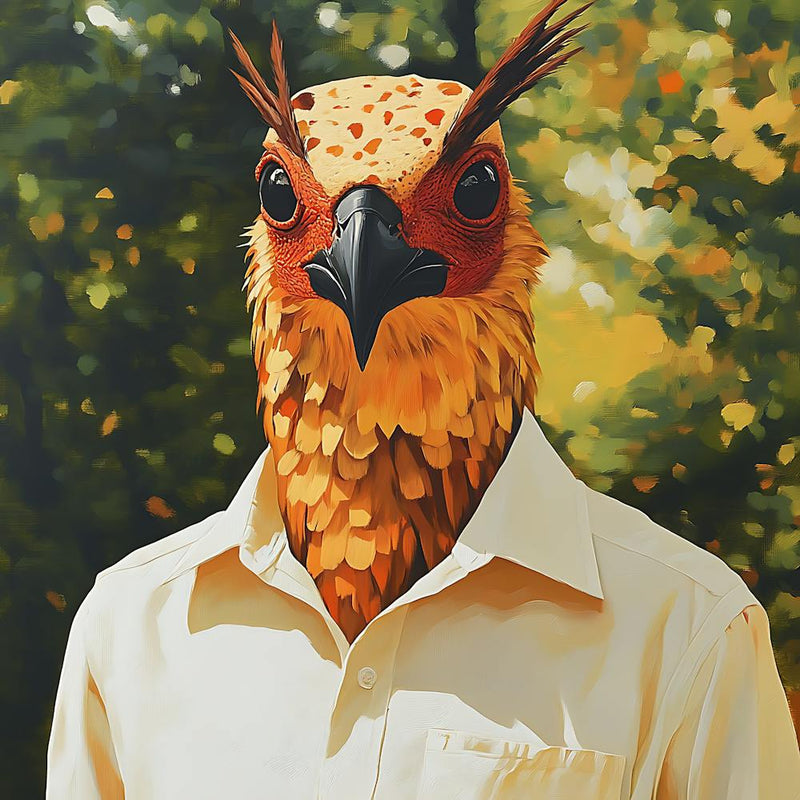 Mythical Bird Human Portrait Background 8