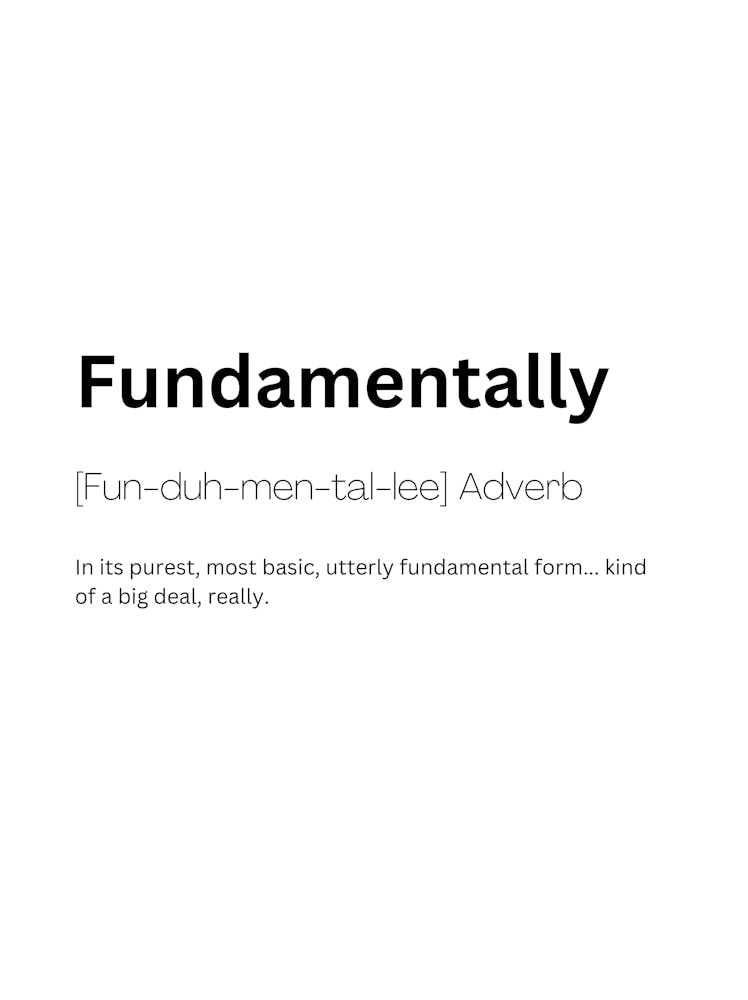 Fundamentally Definition Meaning 1