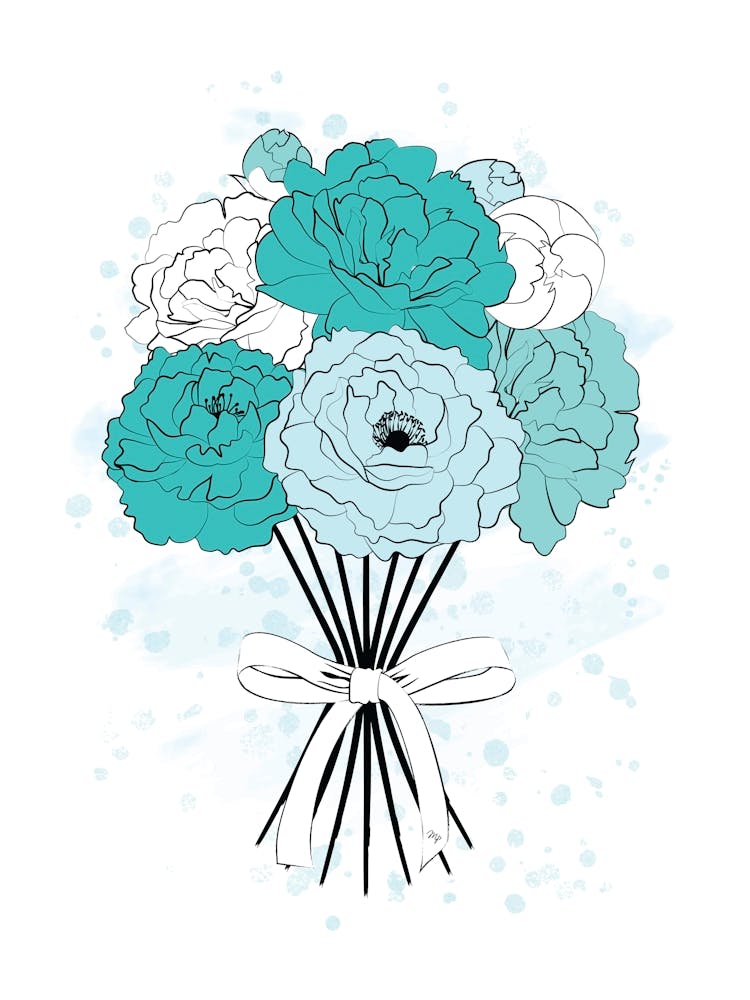 Blue Peonies