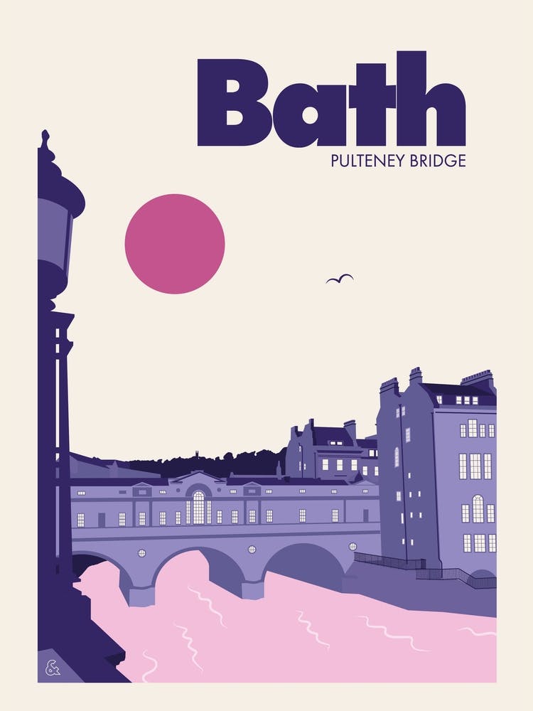Bath City Print (Purple)