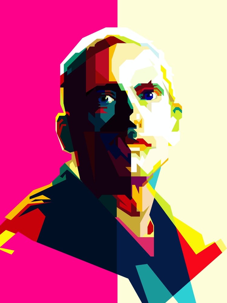 Pop Art WPAP Eminem American Genius Rap Singer