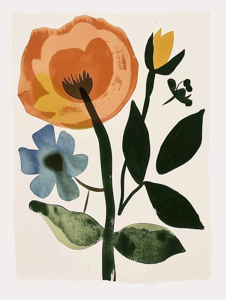 Painted Florals Rose 13