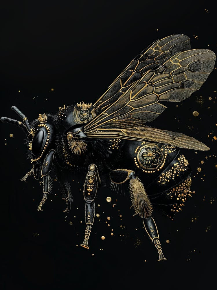 Golden Bee Illustration