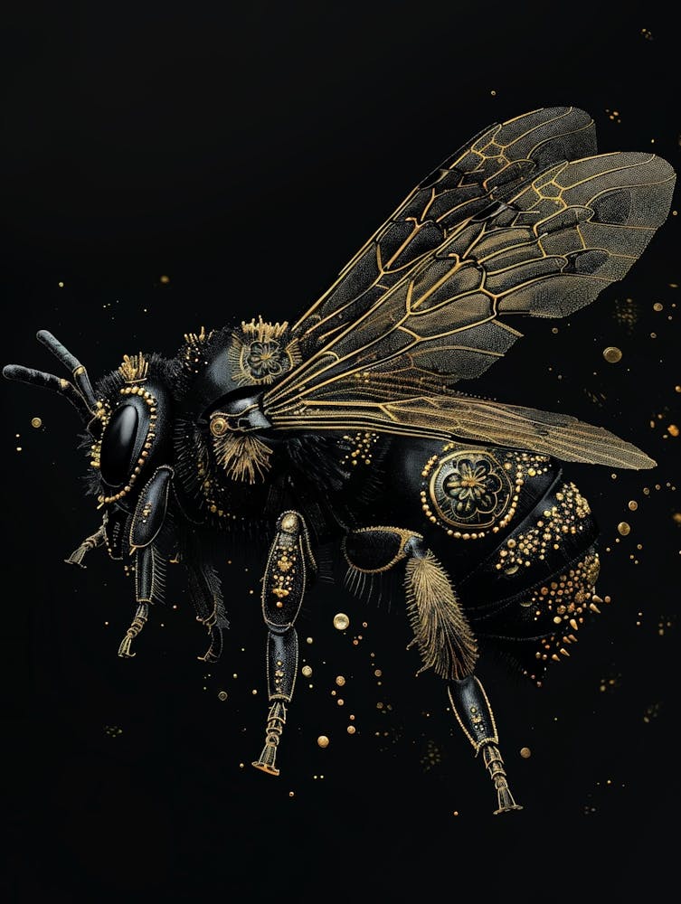 Golden Bee Illustration