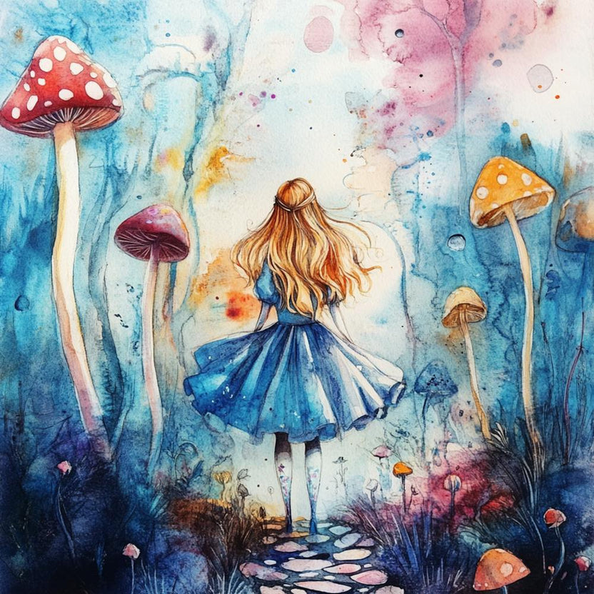 Watercolor Girl in Wonderland 8
