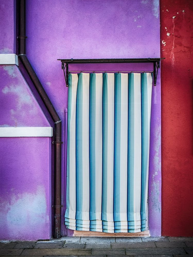 Stripey Curtained Doorway Burano