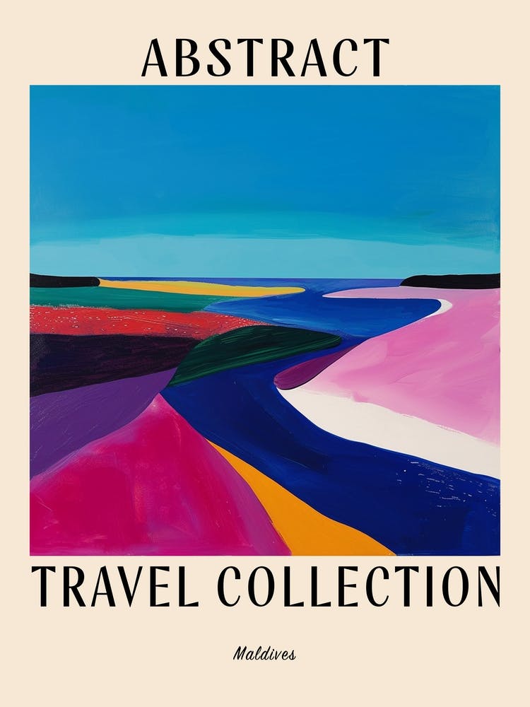 Abstract Travel Collection Poster Maldives 1