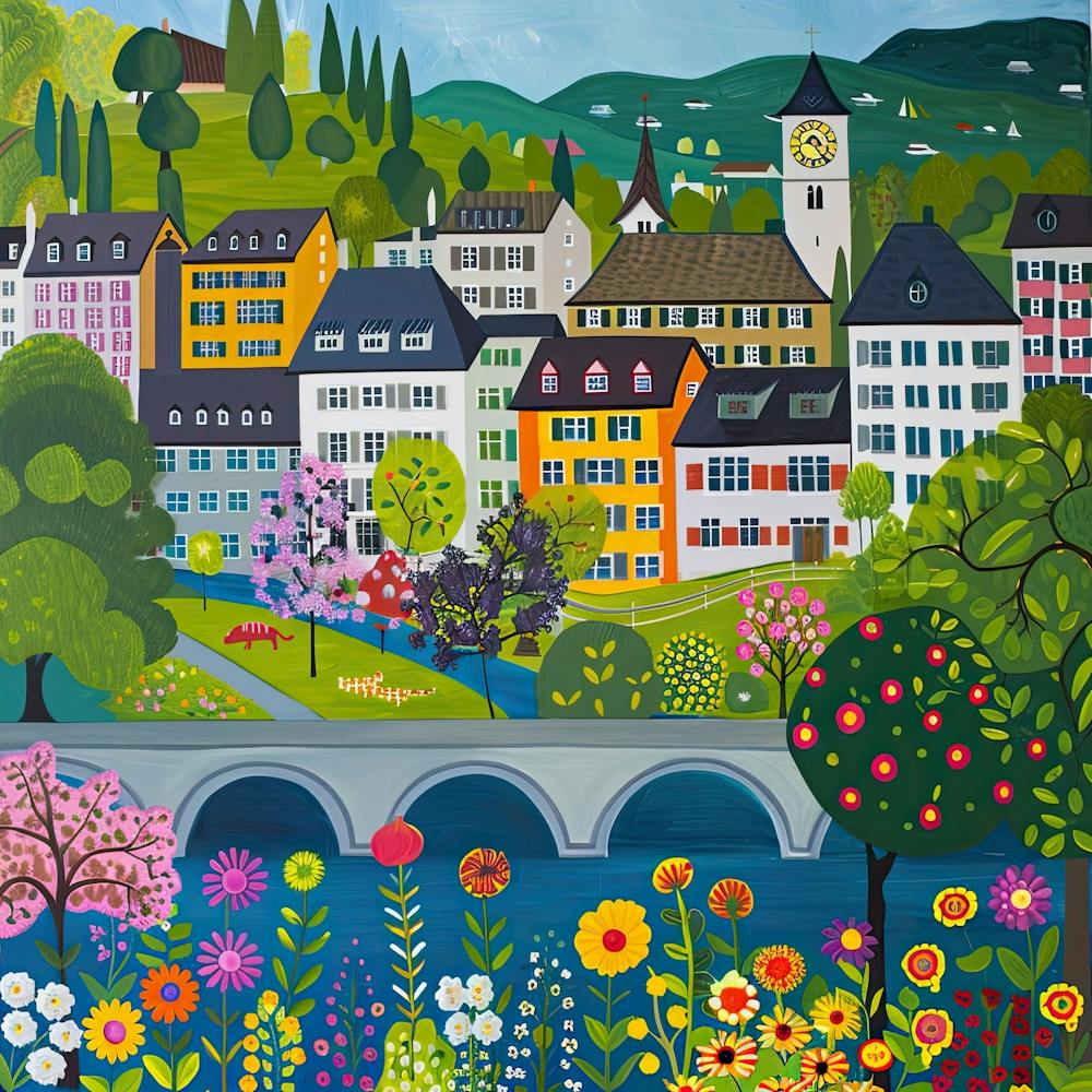 Kids Travel Illustration Zurich 2