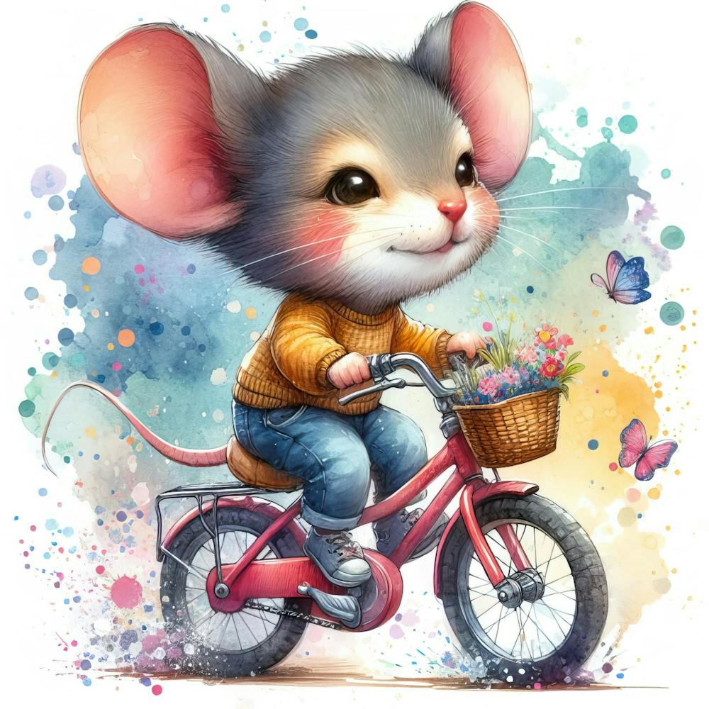 Mouse On A Bike