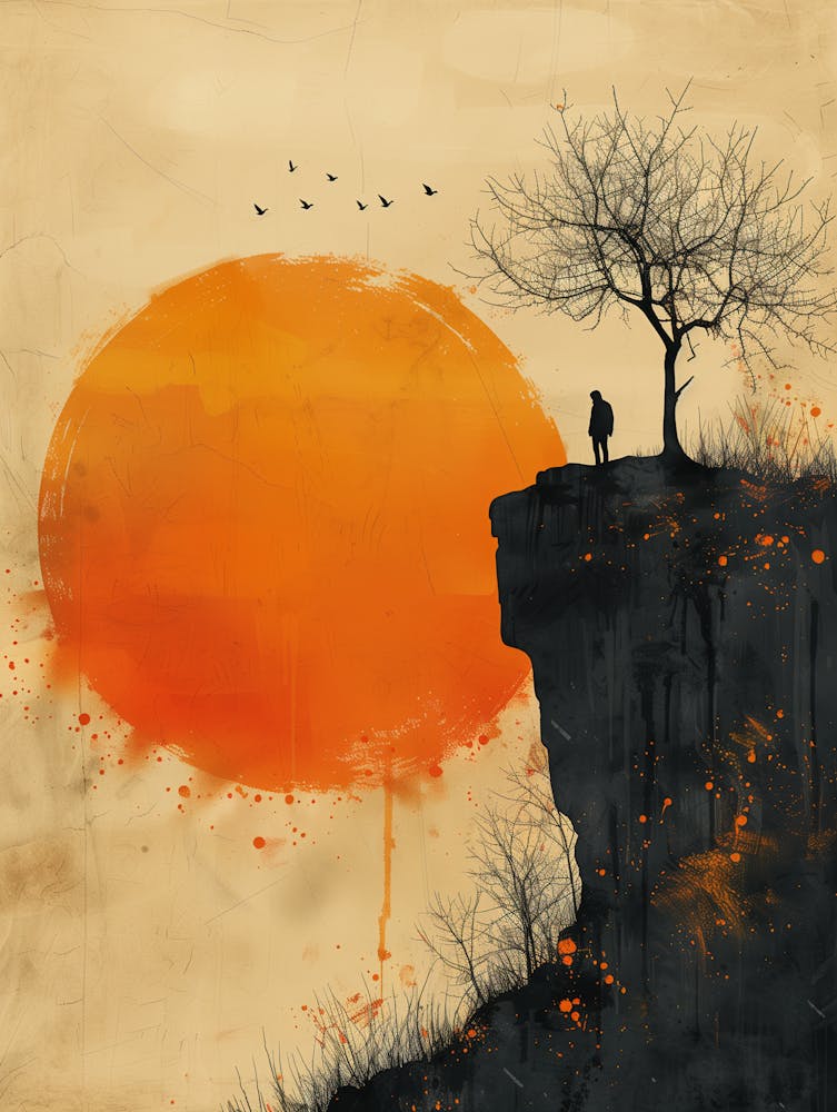 Sunset On The Cliff