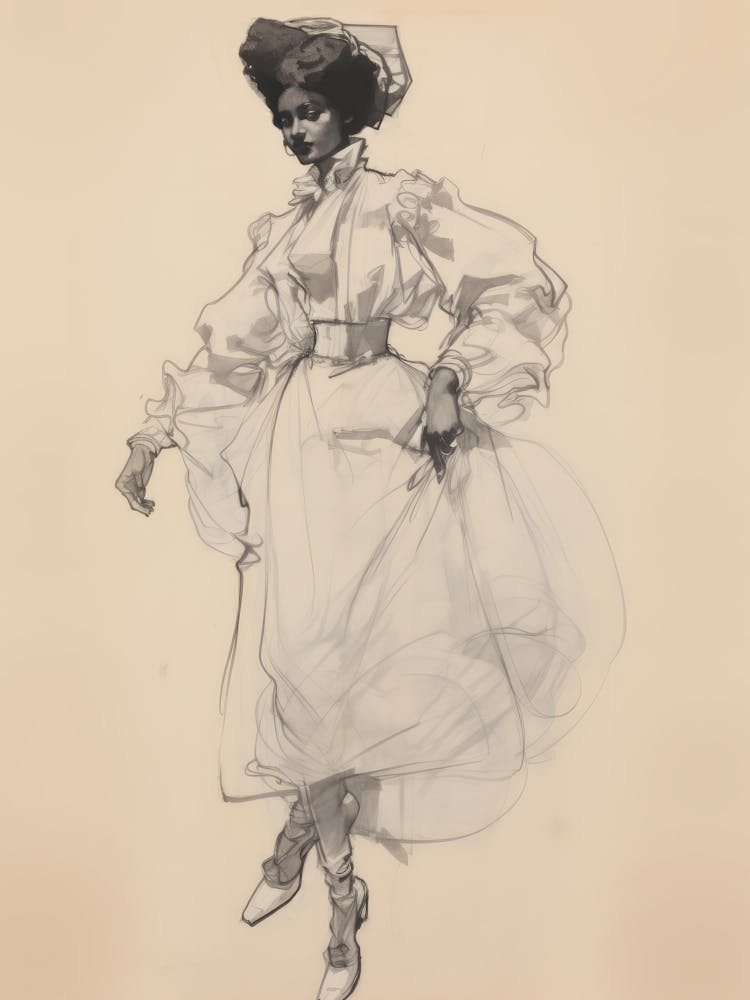 1800s Woman Study Sketch