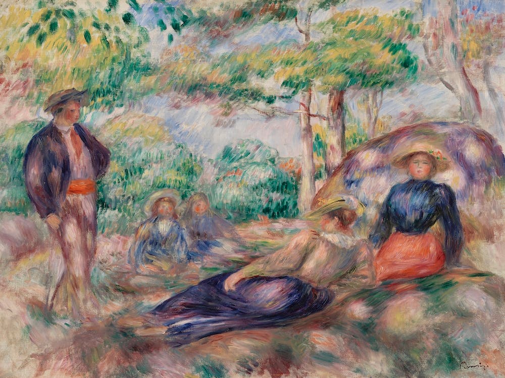 Ruhend Im Gras, Pierre Auguste Renoir