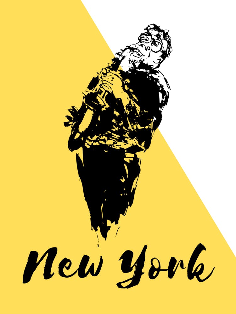 Musician in New York Black and Yellow