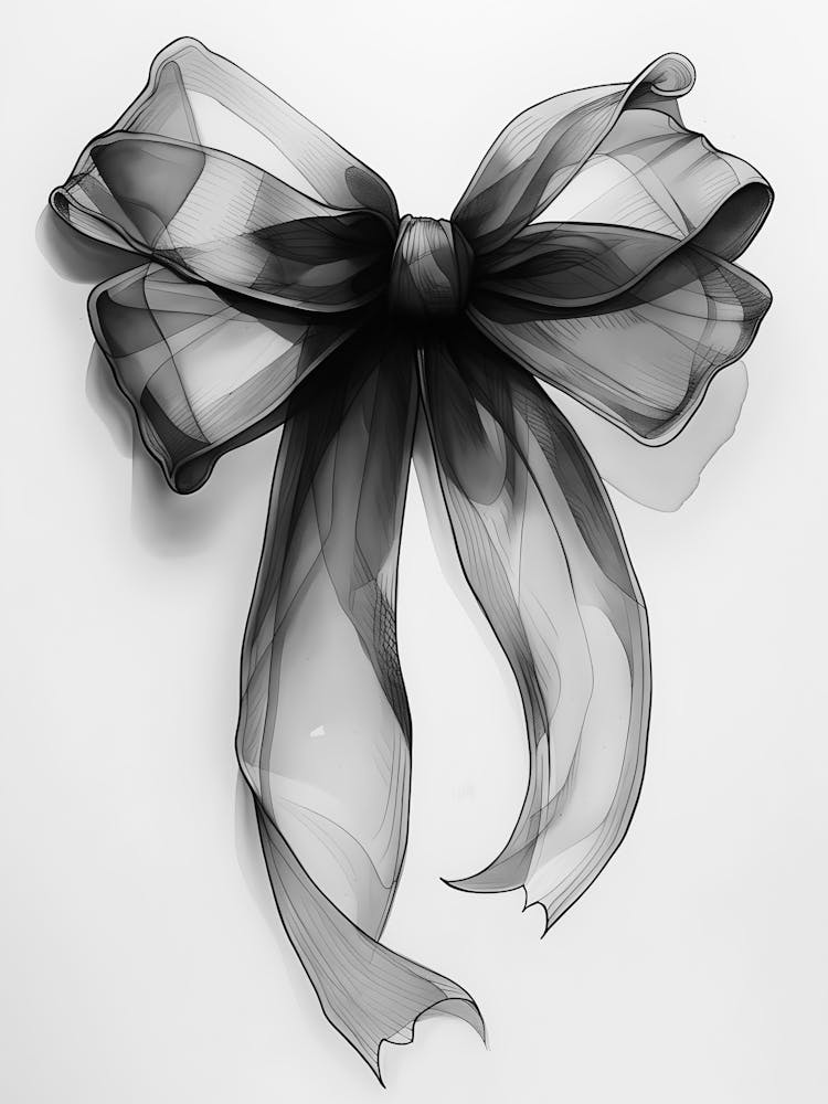 Black And White Bow