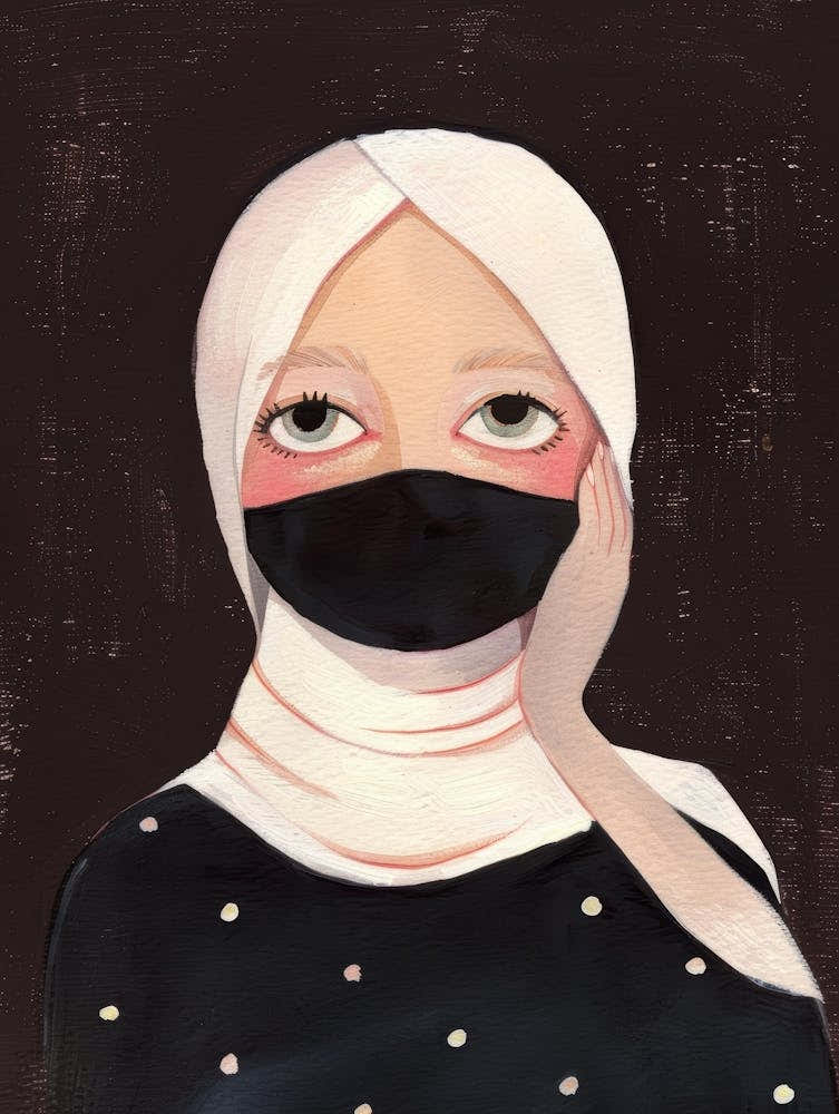 Muslim Girl With Mask