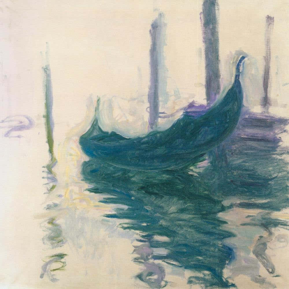 Gondola In Venice 1908 by Claude Monet