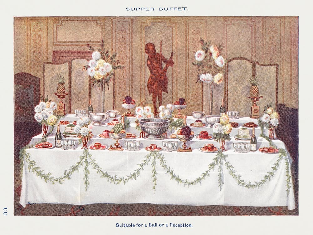 A Supper Buffet For Ball Or Reception