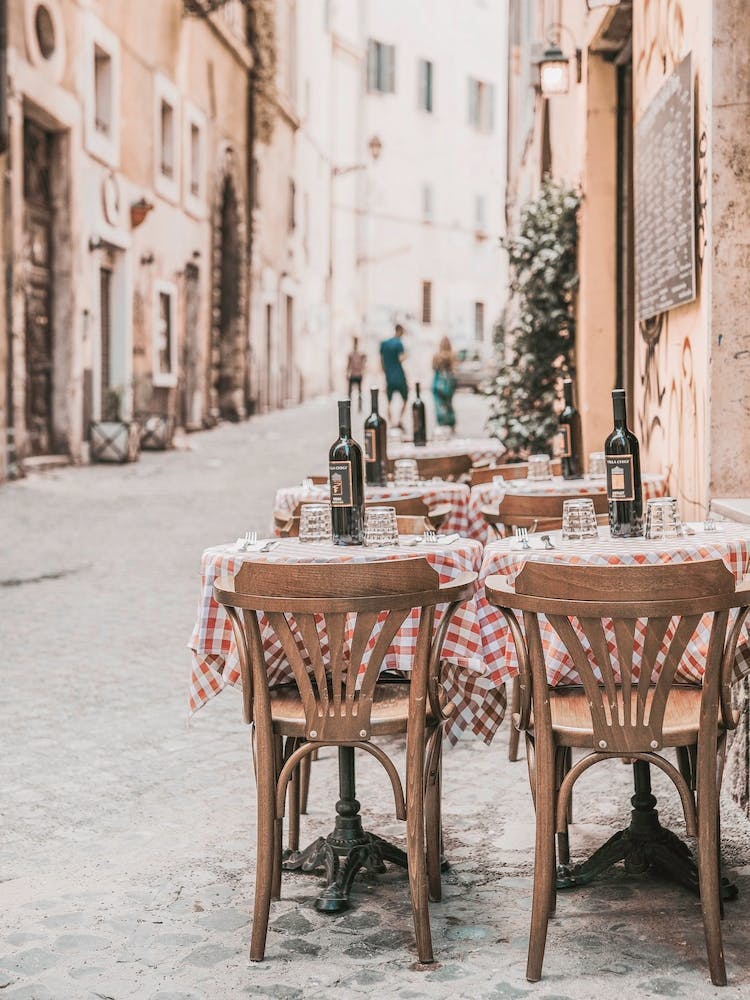 Table And Chairs In A Restaurant
