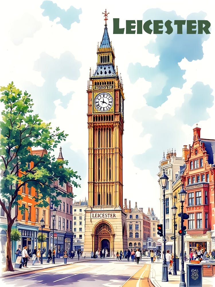 Leicester Retro Vintage Travel V 02