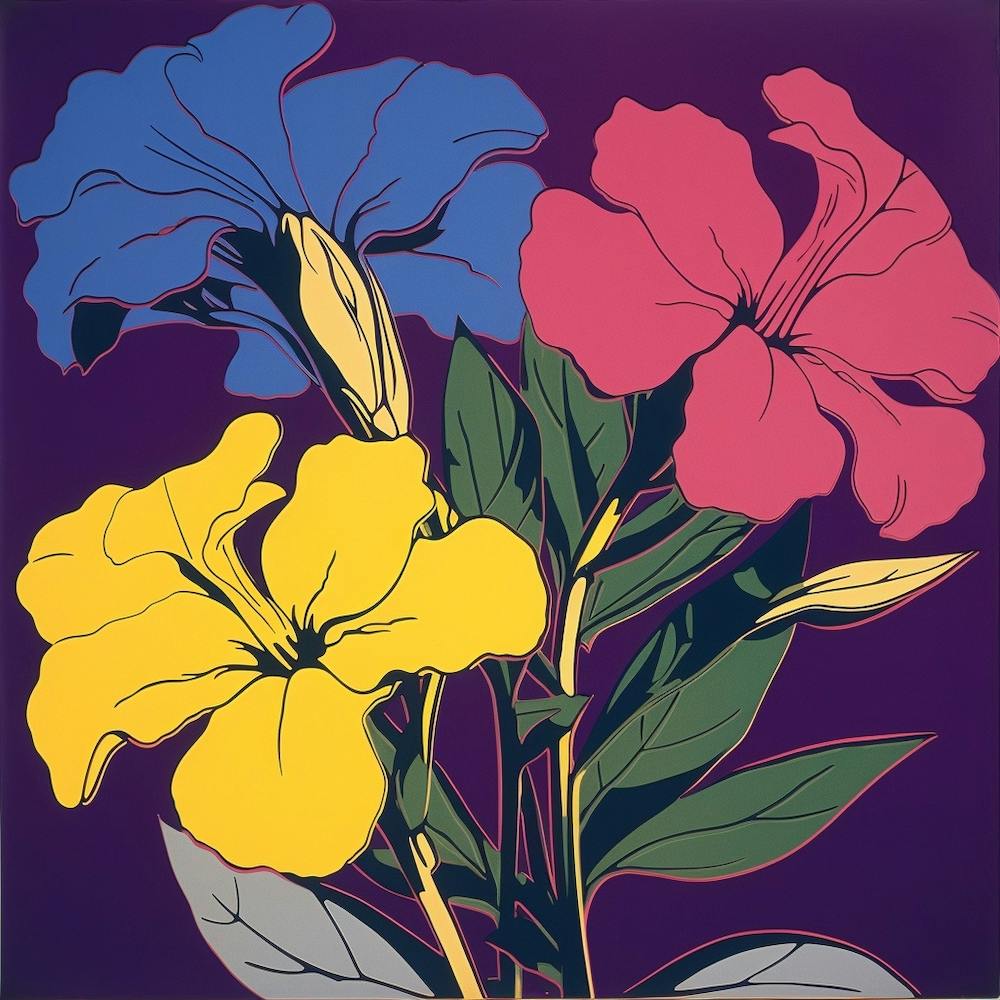 Periwinkle Pop Art Illustration Square