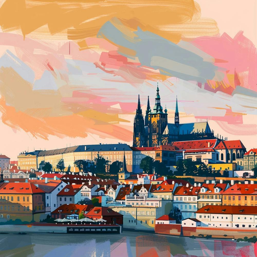 A Prague Castle In Prague Illustration Coups Expressifs 1720028675 4