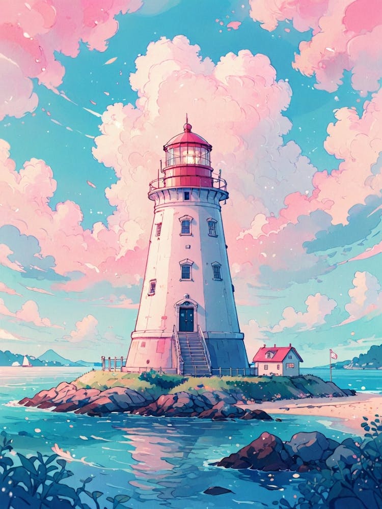 Pastel sky Lighthouse