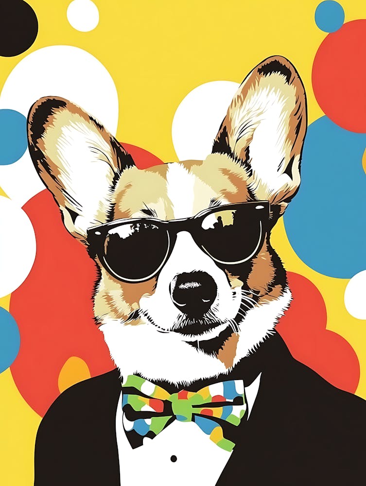 Super Cool Corgi Illustration Pop 14