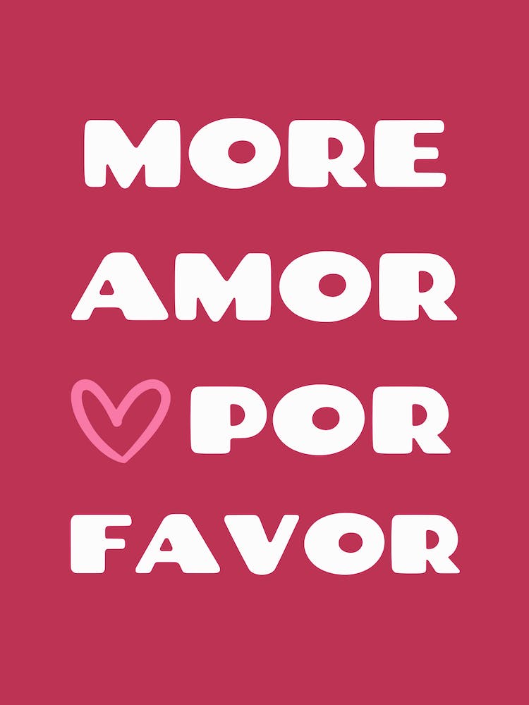 More Amor Por Favor Rotes Abstrakt
