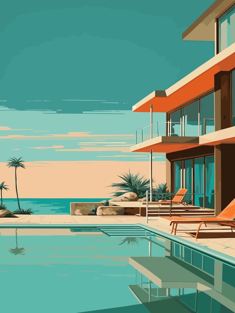 South Padre Island Texas Abstract Orange Hues 2