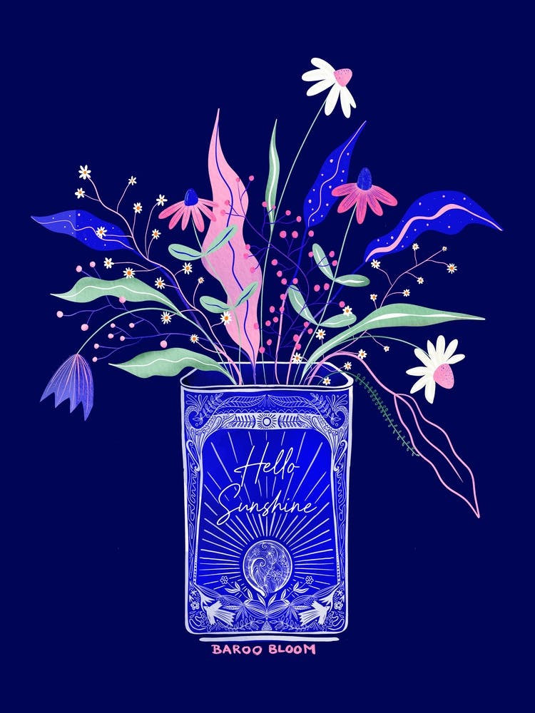 Tin Can Sunshine - Retro-Blumen in einer Vase