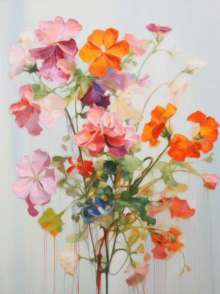 Abstract Flower Painting Geranium 1