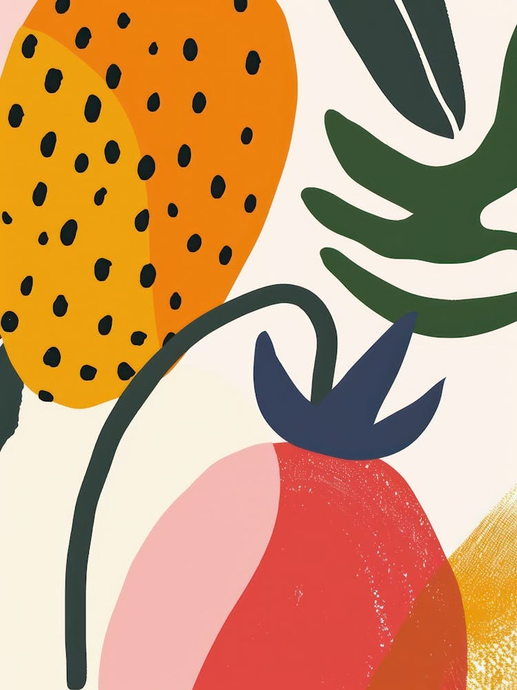 Strawberries Close Up Illustration 2