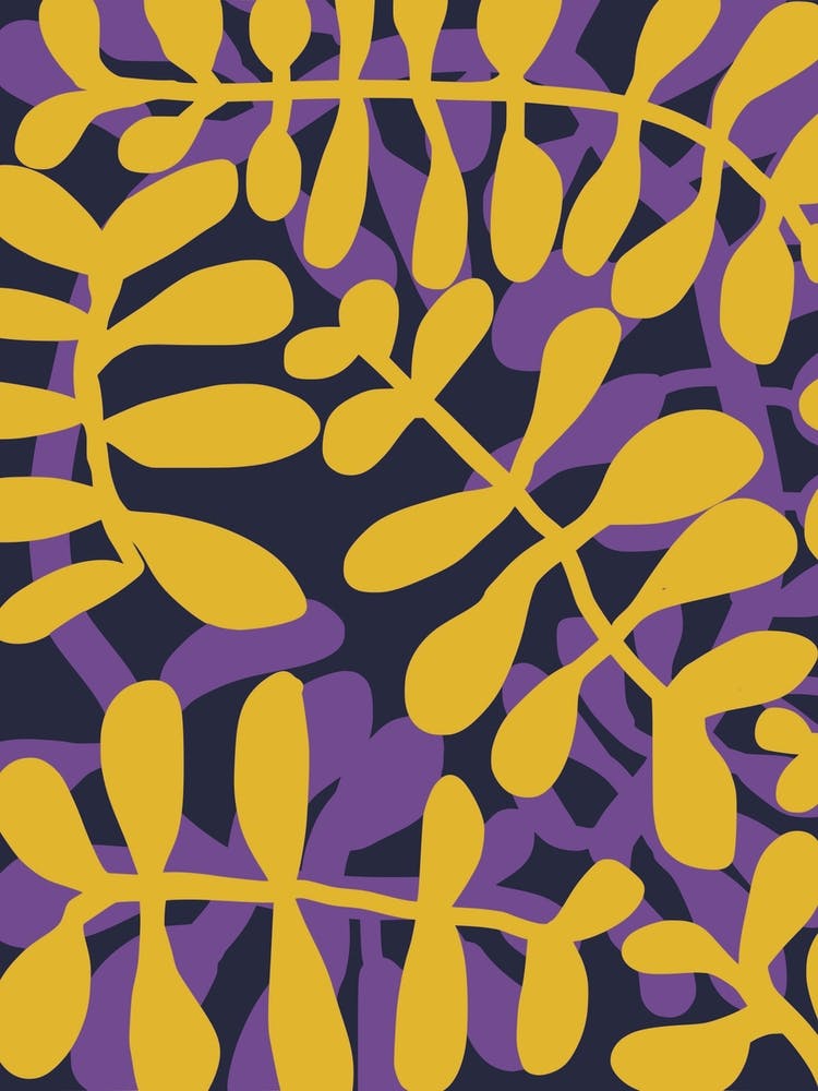 Yellow And Purple Fern