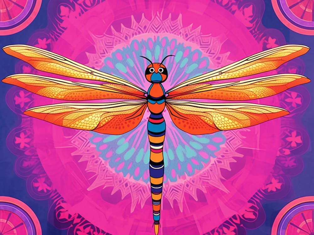 Dragonfly Roseeate Skimmer Bright Colours 2