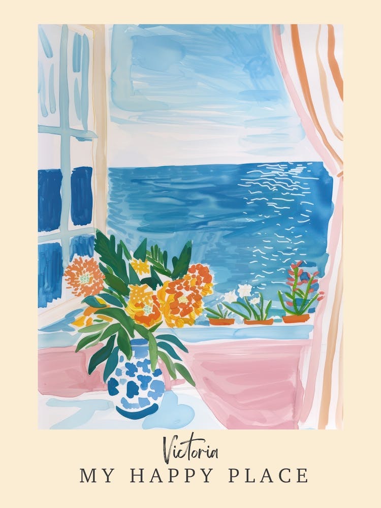 My Happy Place Victoria 1 Travel Poster