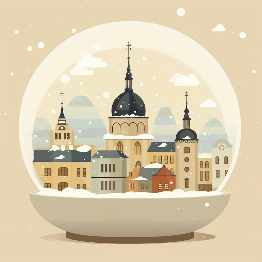 Tallinn Estonia Snowglobe