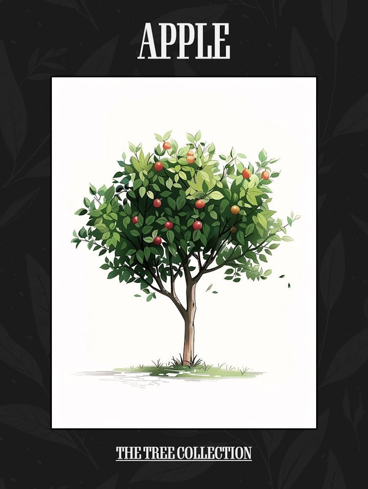 Apple Tree Pixel Illustration 1 Poster