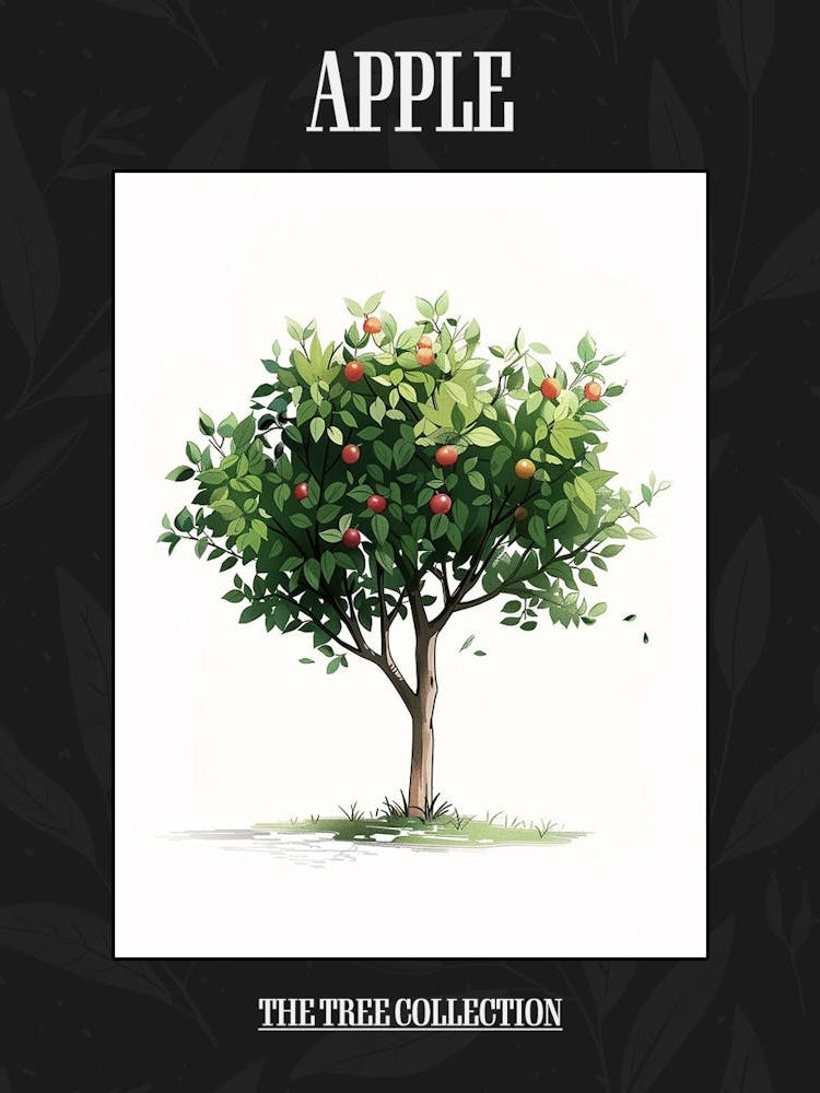 Apple Tree Pixel Illustration 1 Poster