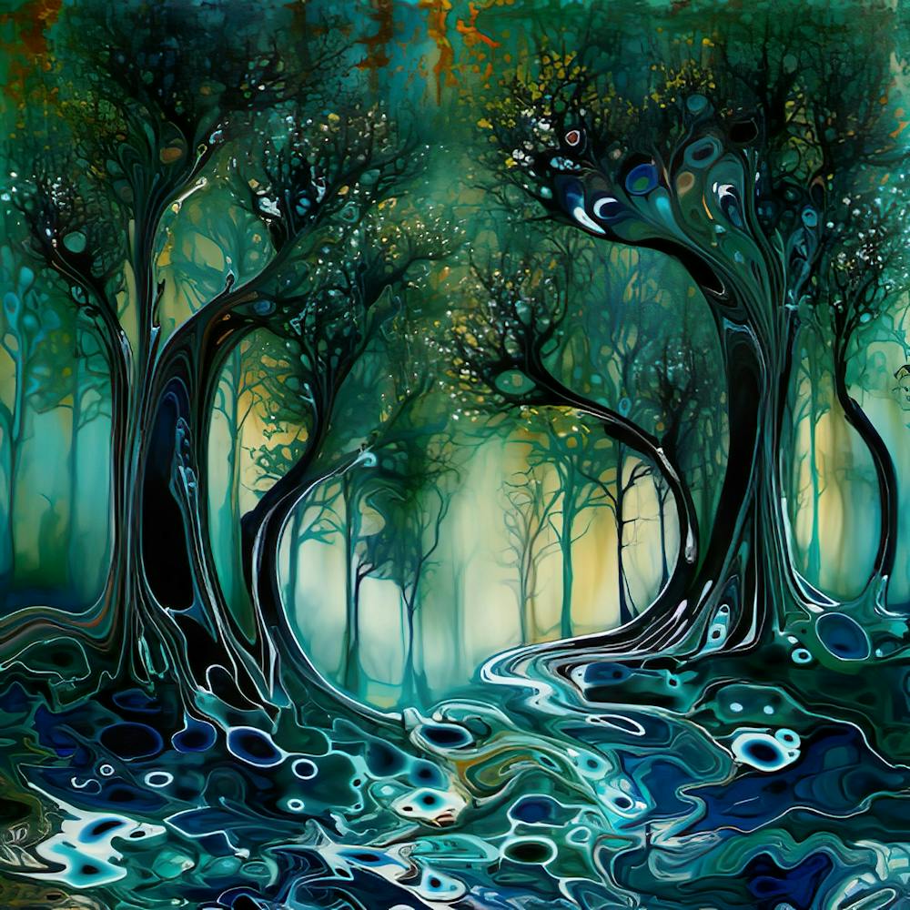 Trees Forest Mystical Forest Background Landscape Nature