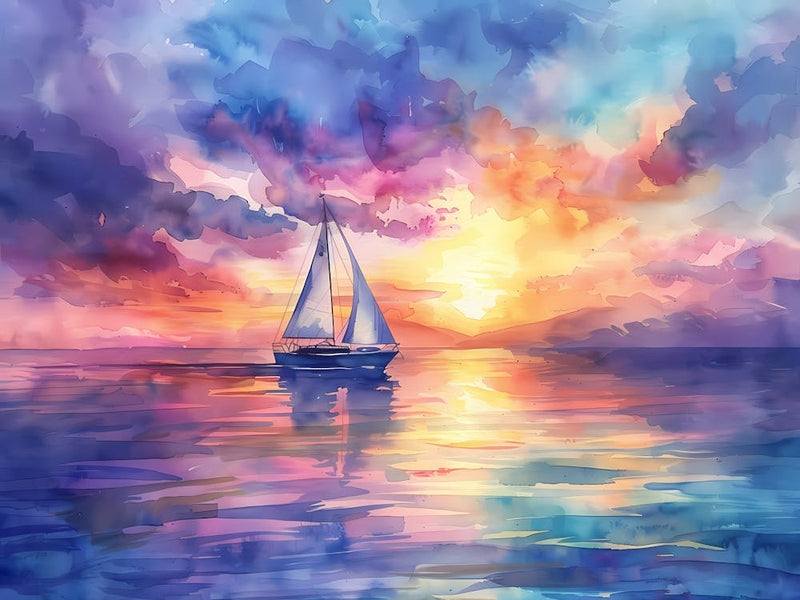 Sailboat At Sunset