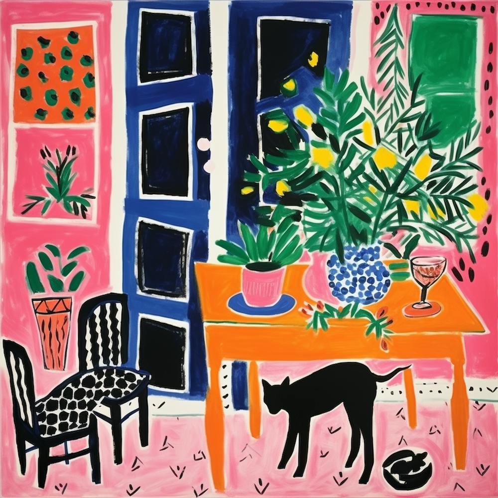 Cat In The Living Room 1