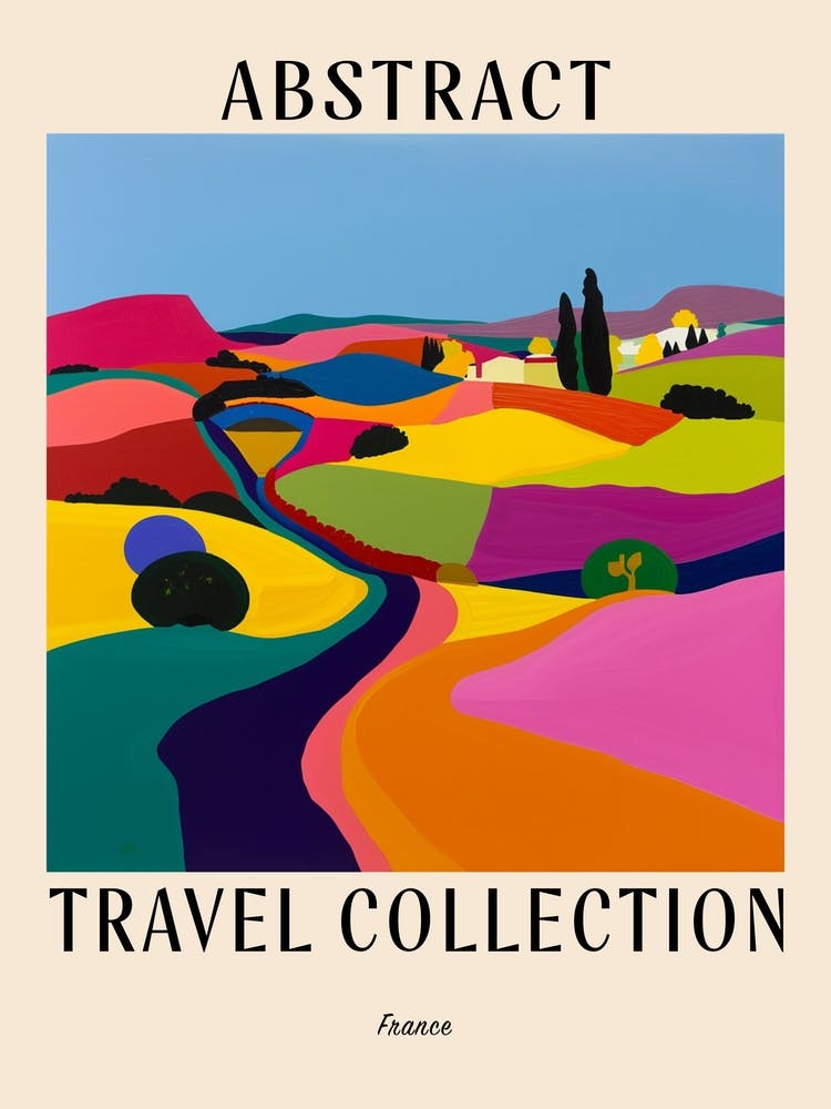 Abstract Travel Collection Poster France 1