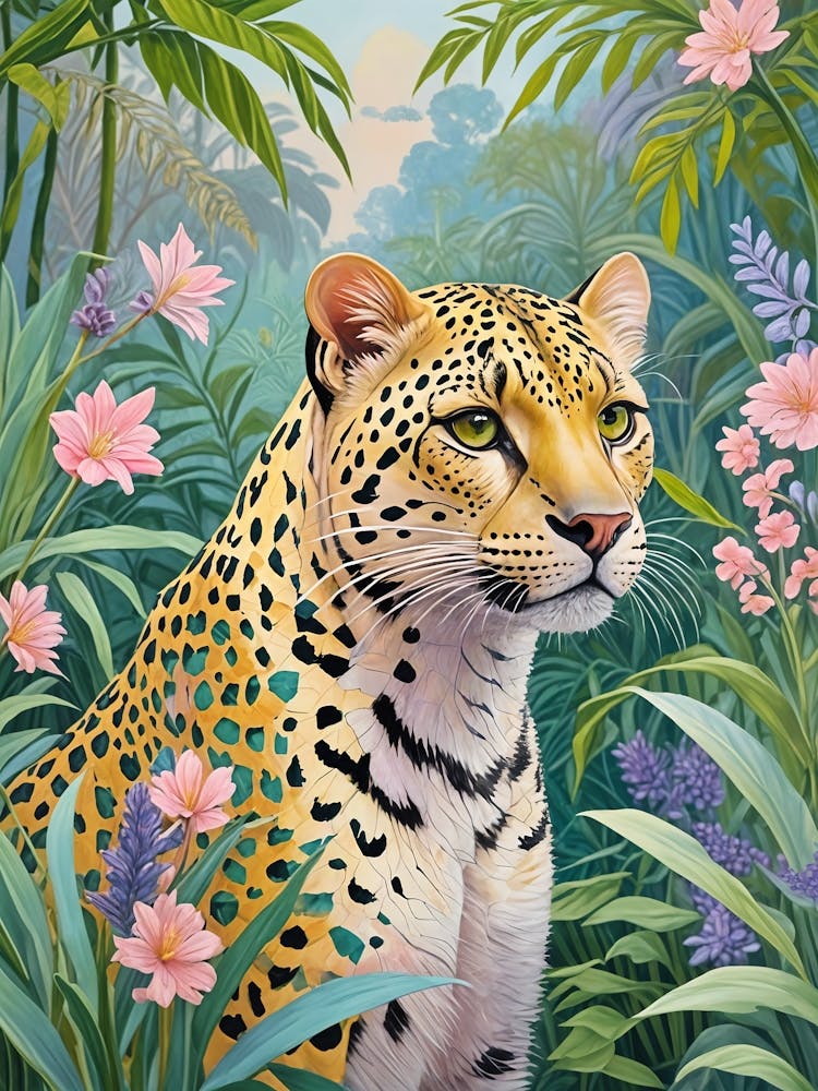 Pastel Leopard In The Jungle no1