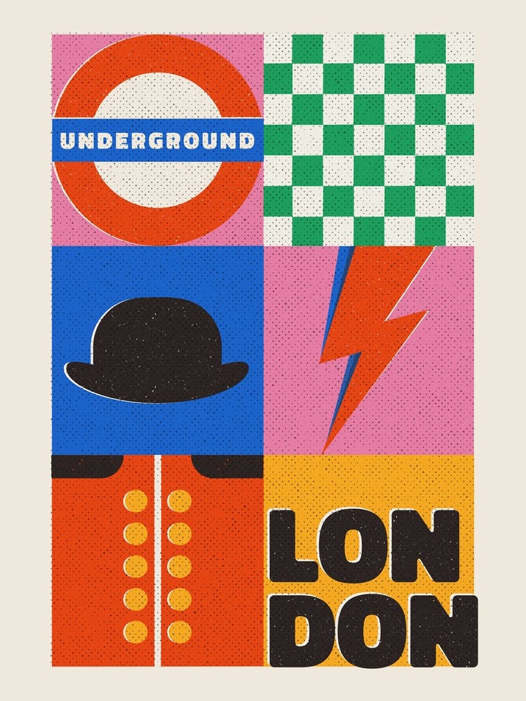 London City Retro Travel Art