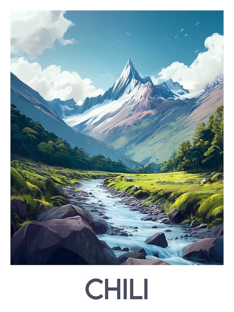 Affiche de voyage Chili 2