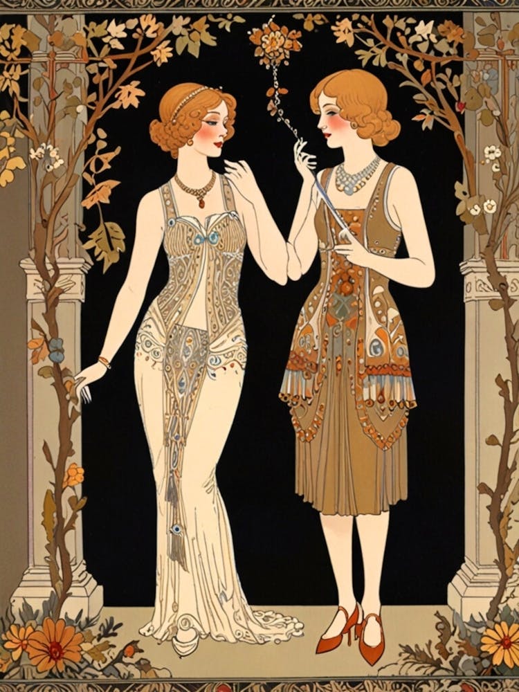 Two Ladies In Gold
