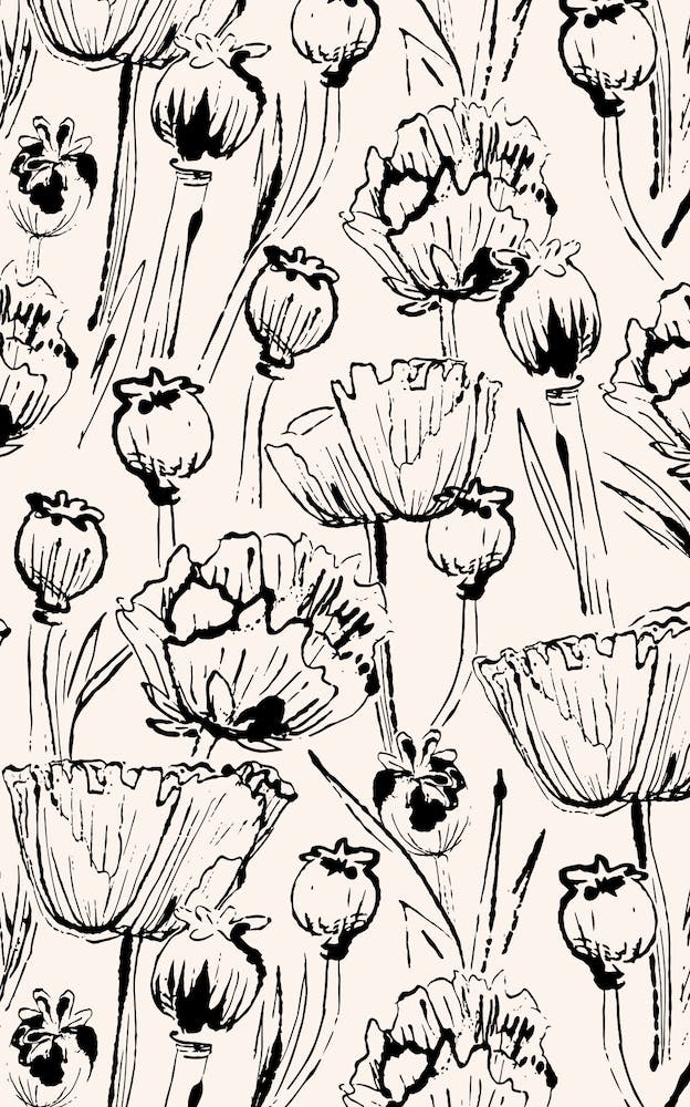 Vintage Poppy Pattern