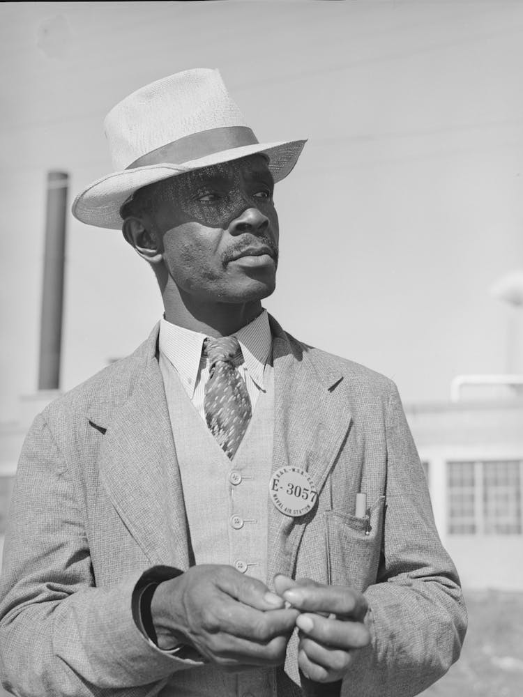 Workman At The Naval Air Base,Corpus Christi, Texas