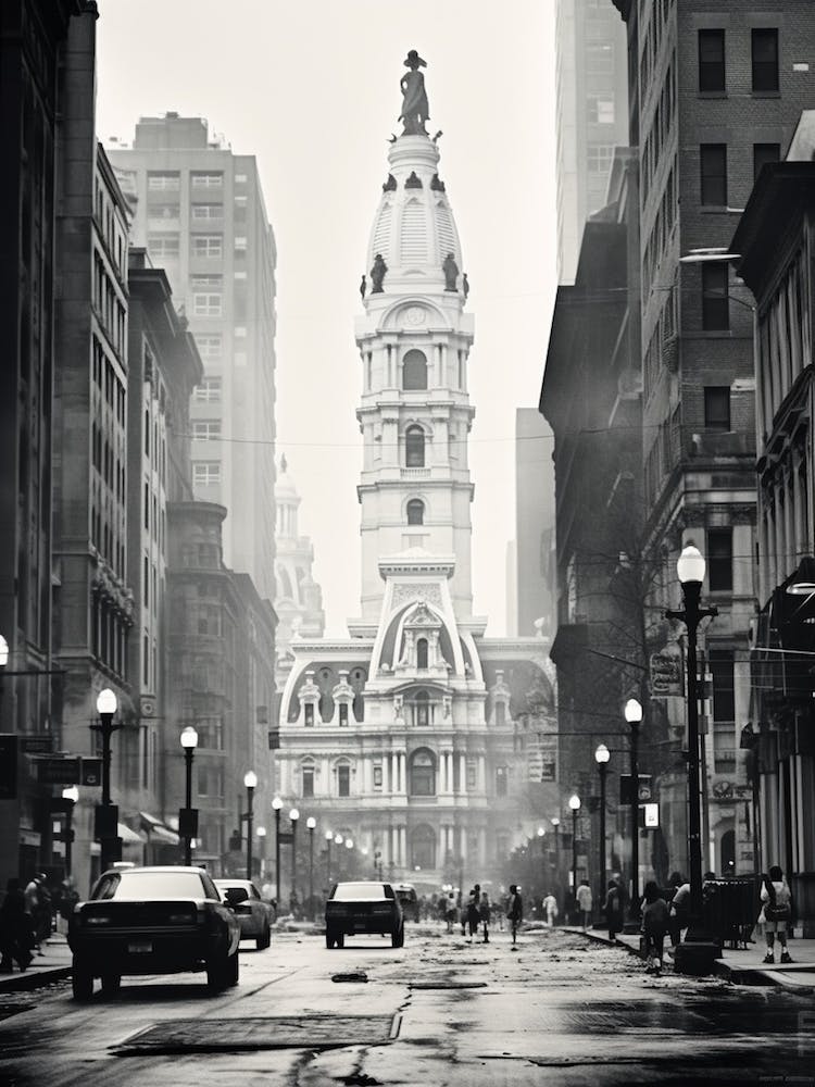 Philadelphia Black And White Analogue Photograph 1